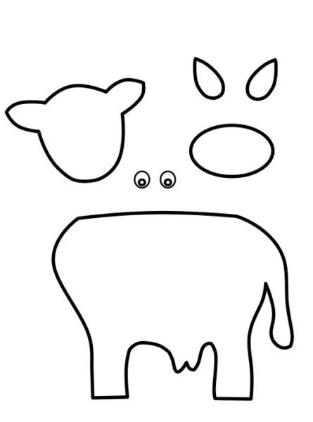 Аппликация корова