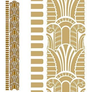 Арт деко орнамент трафарет