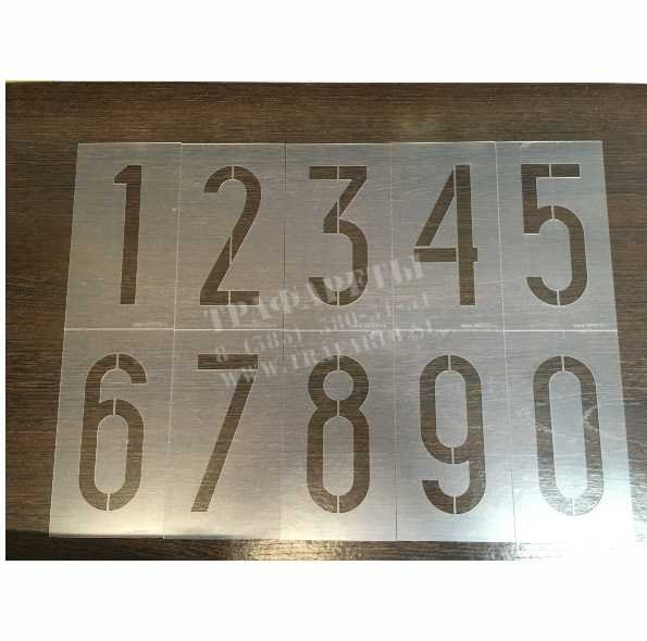 Трафарет цифр и номера