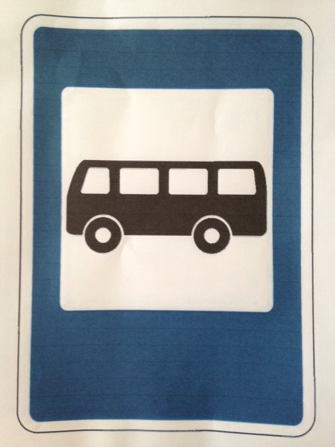 Раскраска знак остановка автобуса