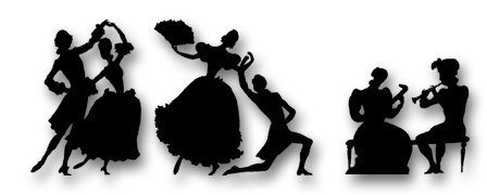 Силуэты актеров театра