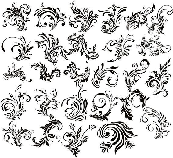 Узоры растительные завитки