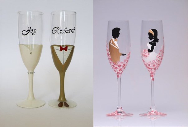 Бокалы на свадьбу для жениха и невесты