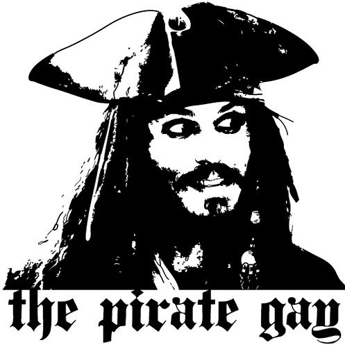 Капитан Джек Воробей черно белый