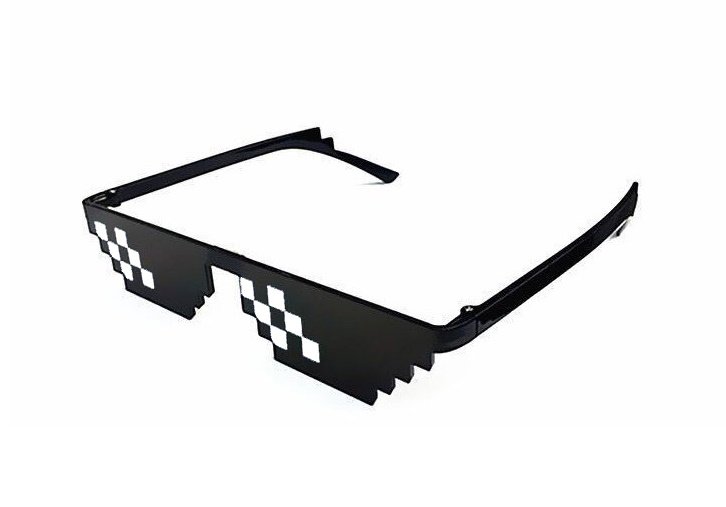 Темные пиксельные очки