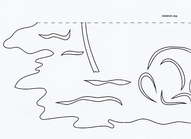 Трафарет сугробы для вырезания