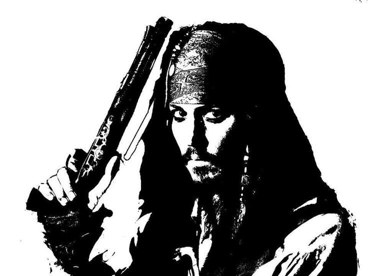 Джек Воробей силуэт