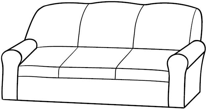 Раскраска мебель диван
