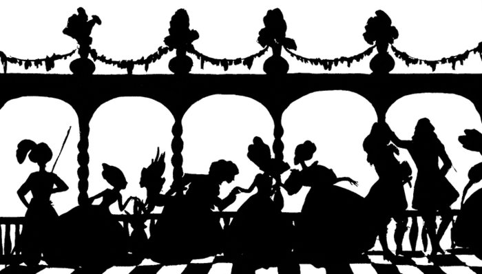 Силуэты людей в театре