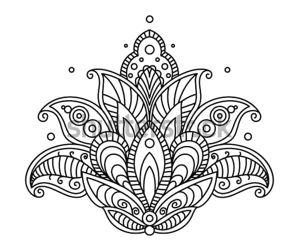 Индийский растительный орнамент