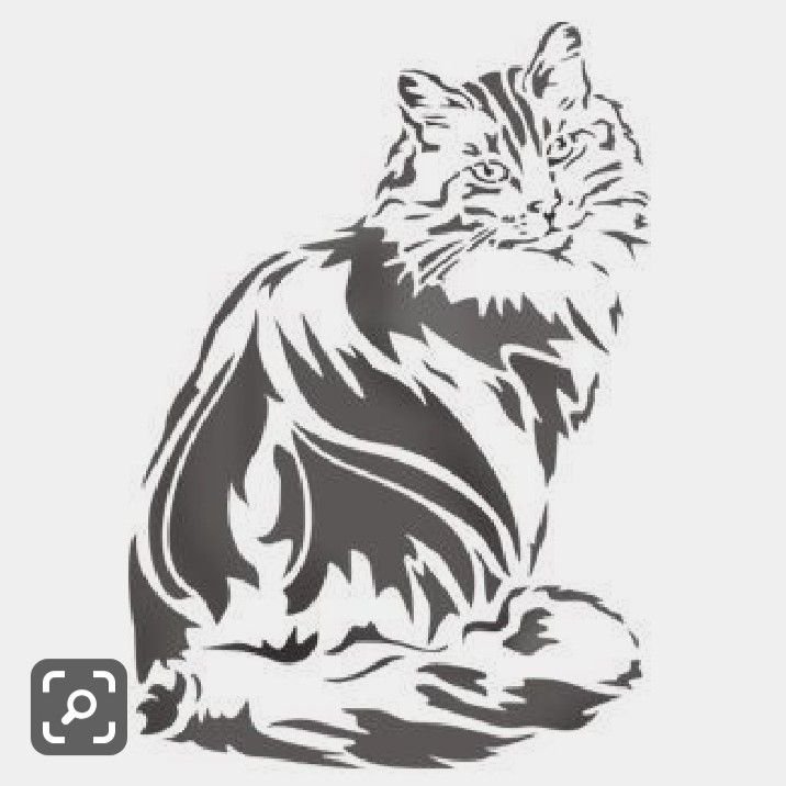 Трафареты кошек для декора