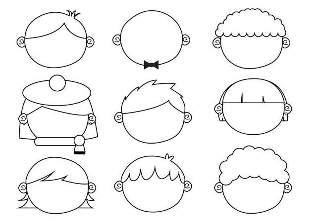 Лицо шаблон для рисования