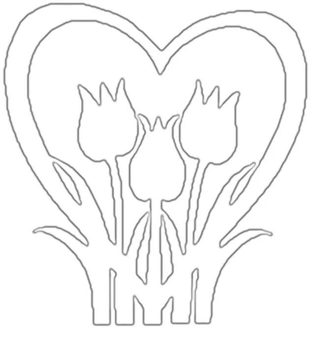 Вырезки на окна цветы