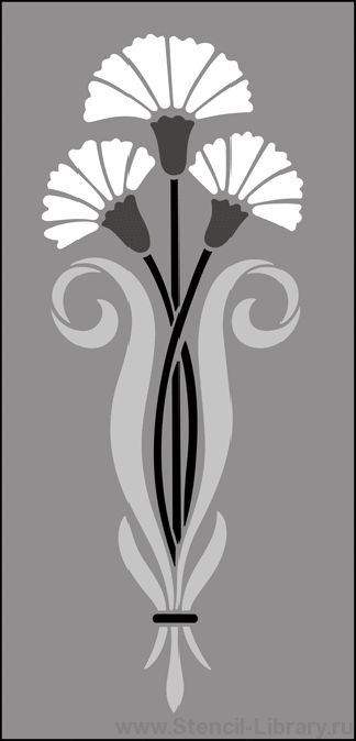 Арт деко орнамент трафарет