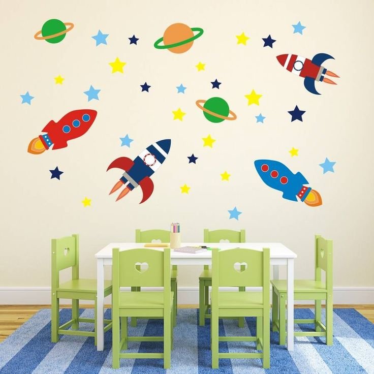 Космос на стене в детской