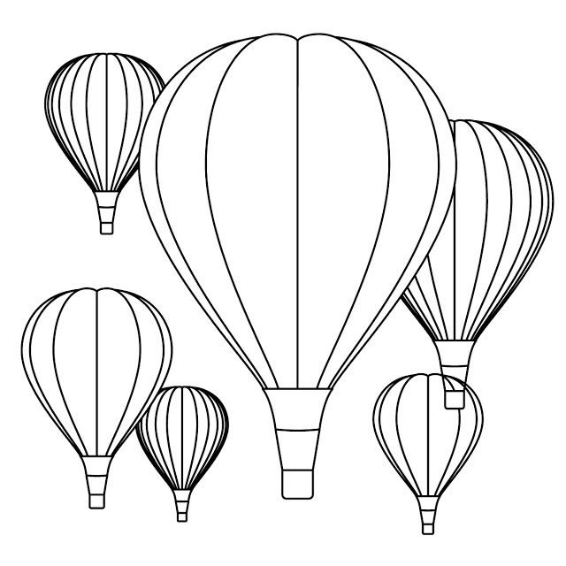 Воздушный шар раскраска