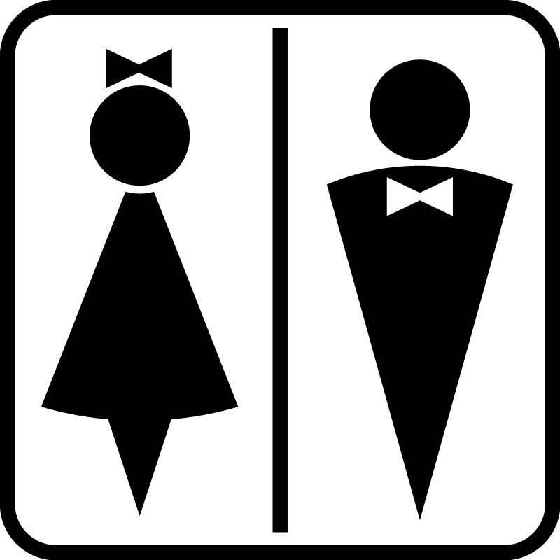 Вывеска туалет мужской и женский