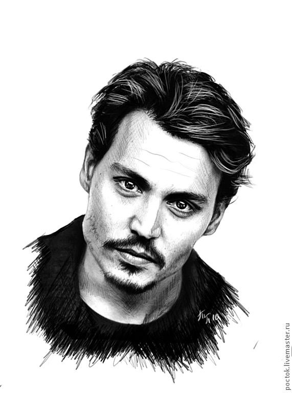Джонни Депп рисунок