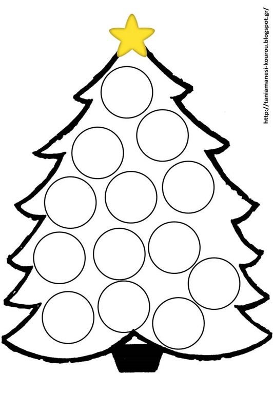 Елка для рисования пластилином