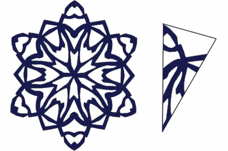 Новогодние снежинки эскиз