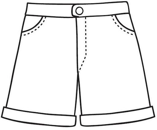 Шорты раскраска для детей