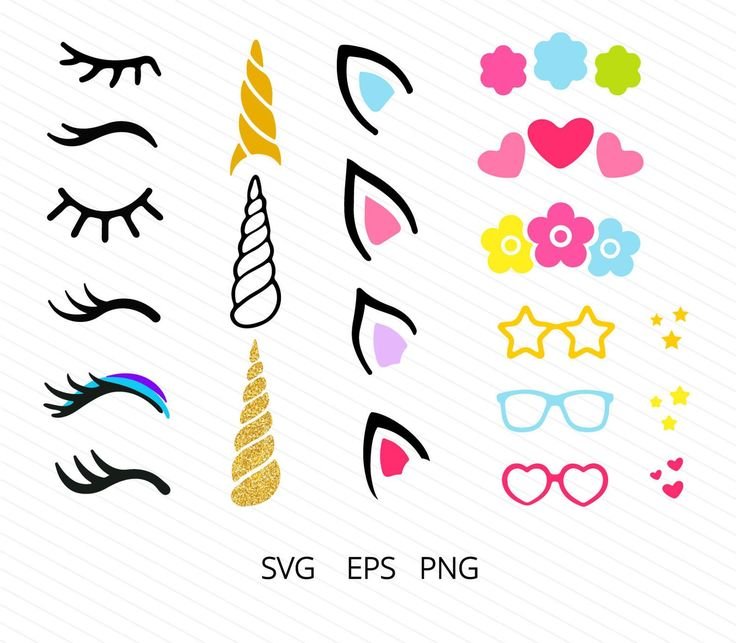 Глаза единорога шаблон