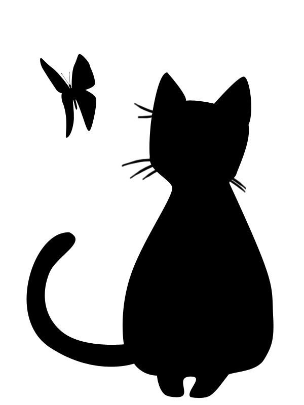 Силуэт котенка