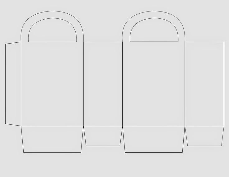 Макет коробки для подарка