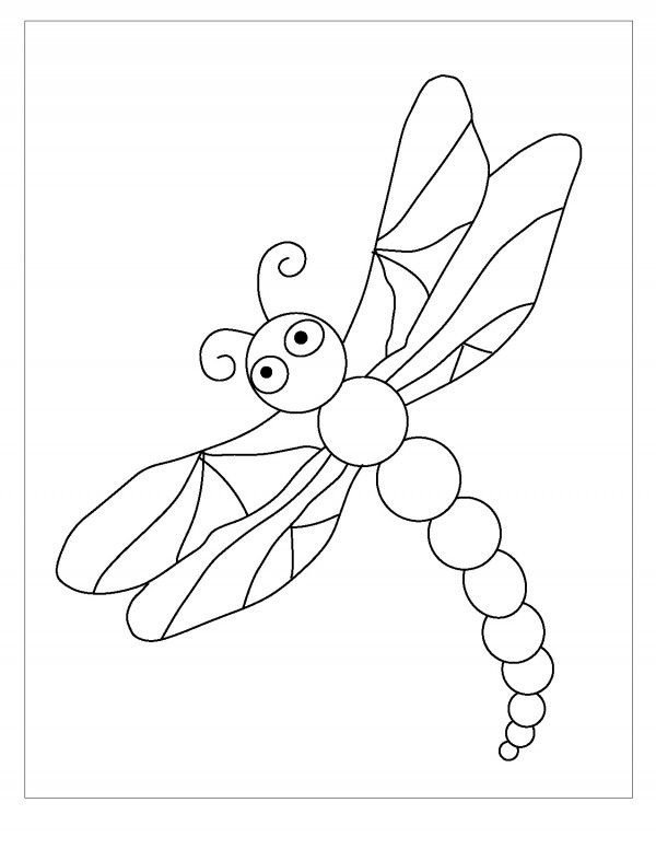 Стрекоза и муравей раскраска