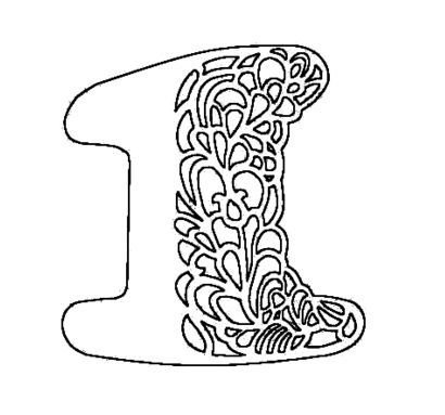 Вытынанки новогодние цифры