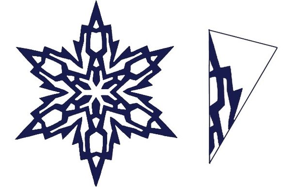 Трафарет «снежинки»