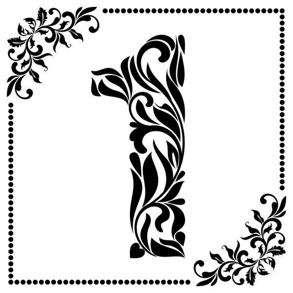 Ажурная цифра 1