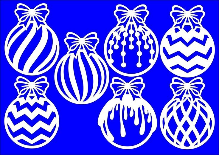 Новогодние шары на окна