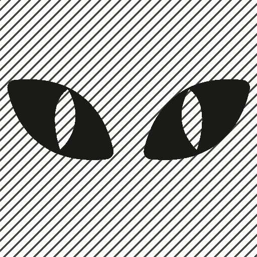 Кошачьи глаза трафарет