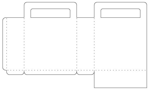 Подарочный пакет развертка