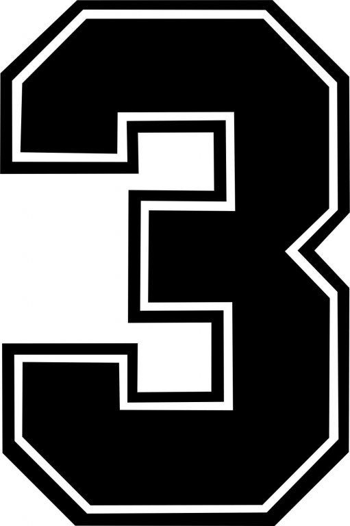 Цифра 3 квадратная