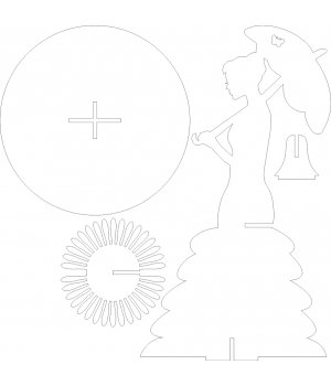 Салфетница девушка из фанеры чертежи