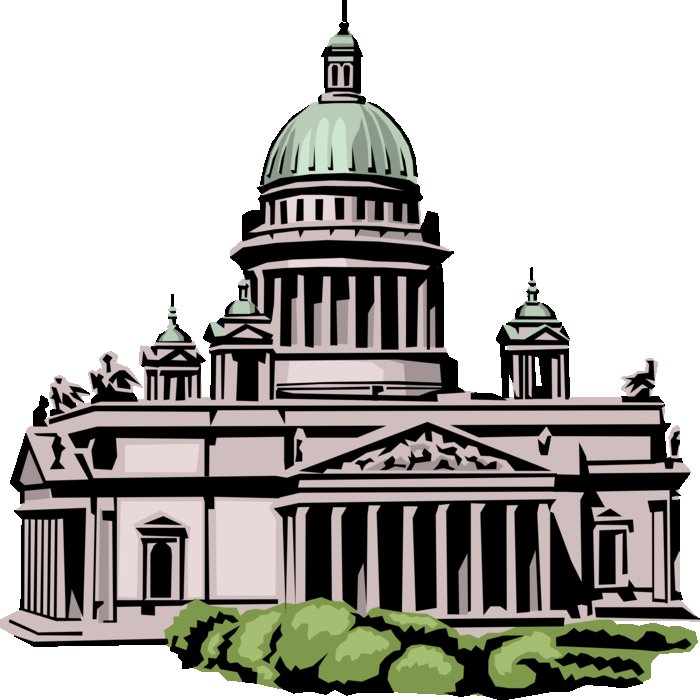 Силуэт Исаакиевского собора в Санкт-Петербурге