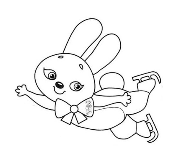 Заяц раскраска