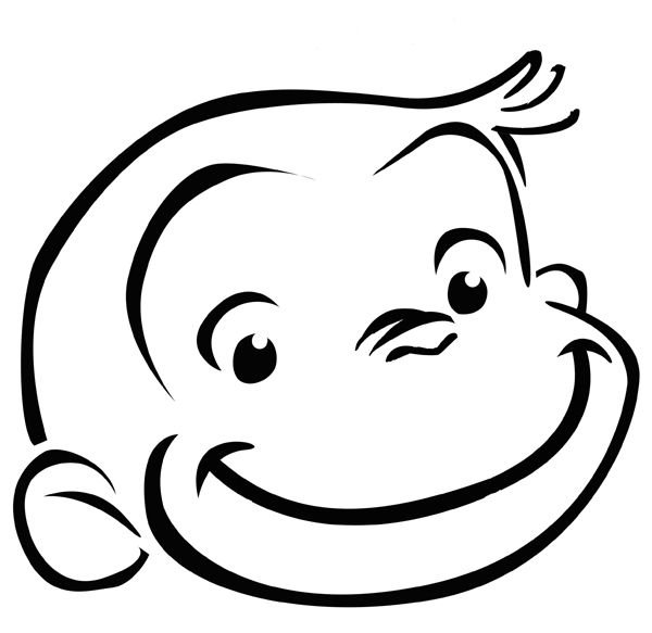 Трафарет обезьяны