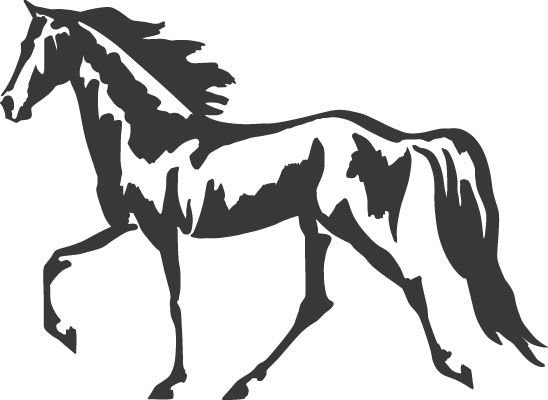 Силуэт лошади