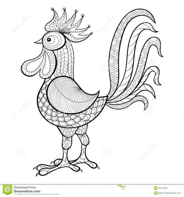 Петух из сказки раскраска