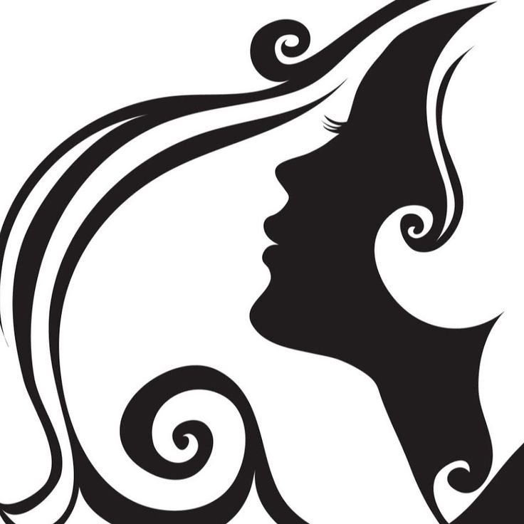 Контур женского лица