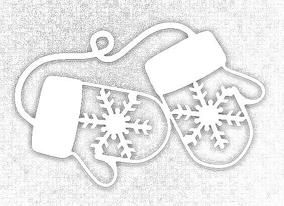 Трафареты на окна новогодние варежки