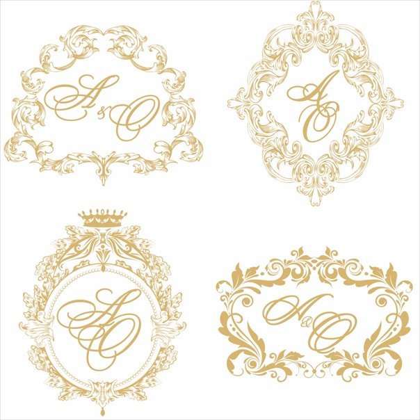 Инициалы на свадьбу