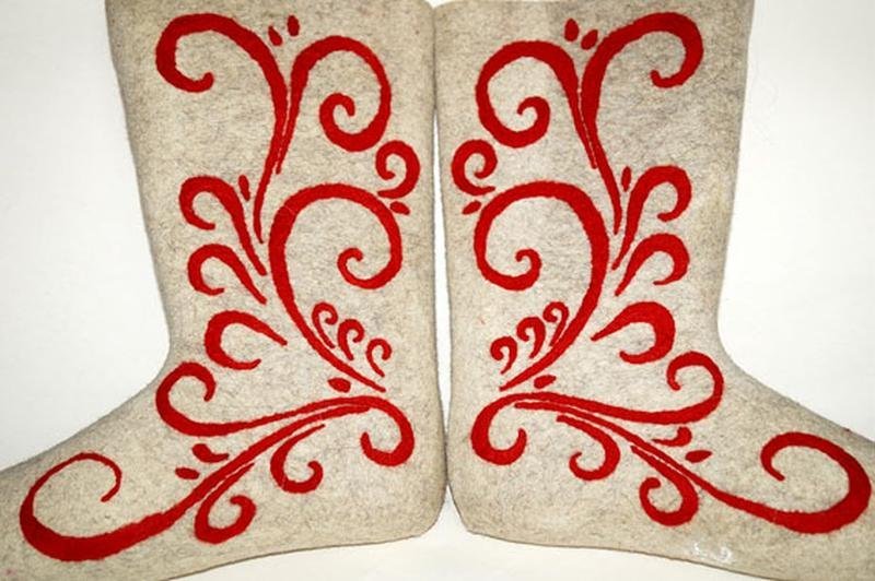 Валенки с орнаментом