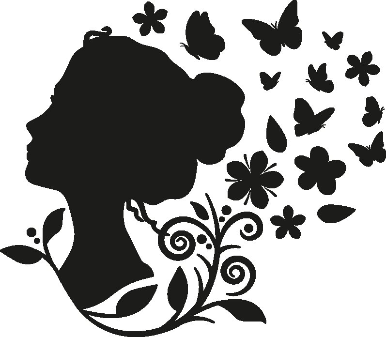 Силуэт лица девушки