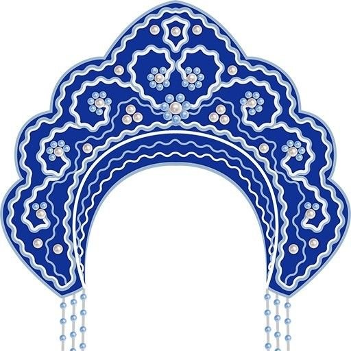 Кокошник Снегурочки вектор