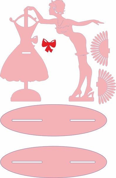 Балерина из фанеры макет