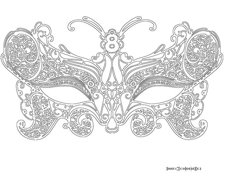 Карнавальная маска трафарет